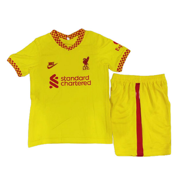 terza maglia liverpool 2021 2022 giallo bambino