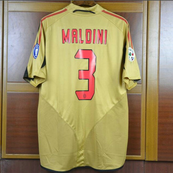 terza maglia maldini 3 ac milan 2004-2005 giallo uomo