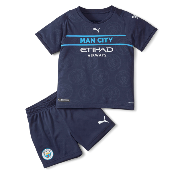 terza maglia manchester city 2021 2022 blu bambino