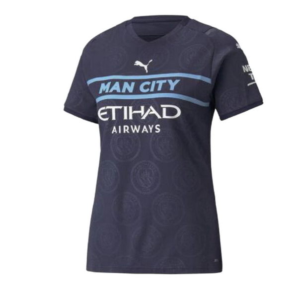 terza maglia manchester city 2021 2022 blu donna