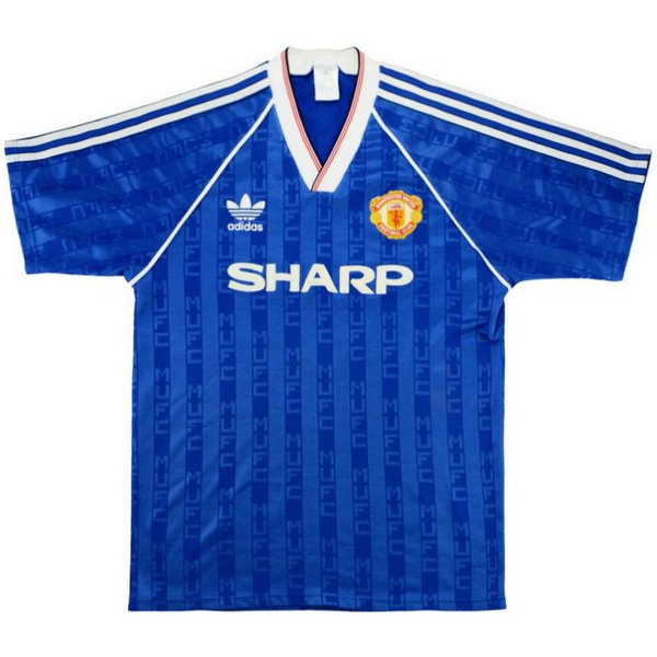 terza maglia manchester united 1988-1990 blu uomo