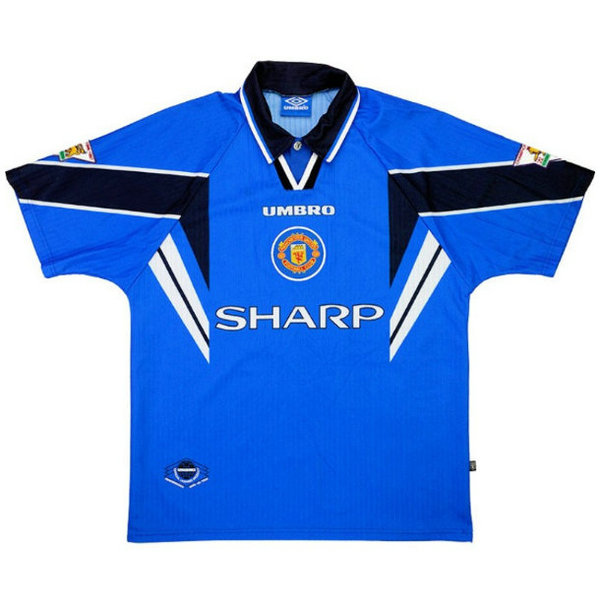 terza maglia manchester united 1996-1997 blu uomo