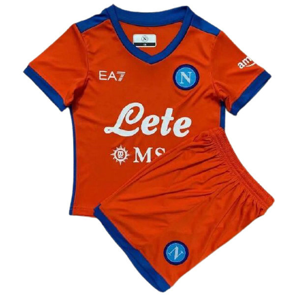 terza maglia napoli 2021 2022 rosso bambino