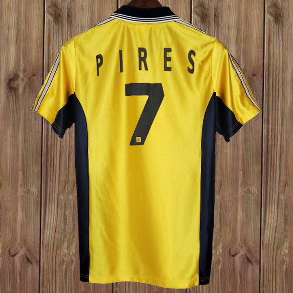 terza maglia pires 7 olympique marsiglia 1998-1999 giallo uomo