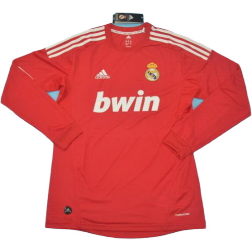 terza maglia real madrid manica lunga 2011-2012 rosso uomo