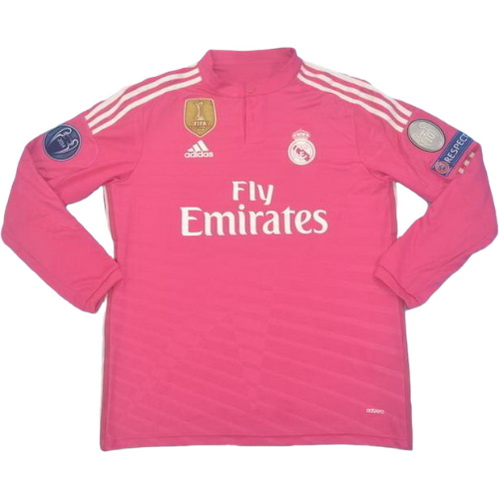 terza maglia real madrid manica lunga ucl 2014-2015 rosa uomo