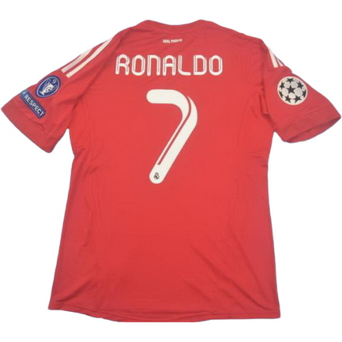 terza maglia ronaldo 7 real madrid 2011-2012 rosso uomo