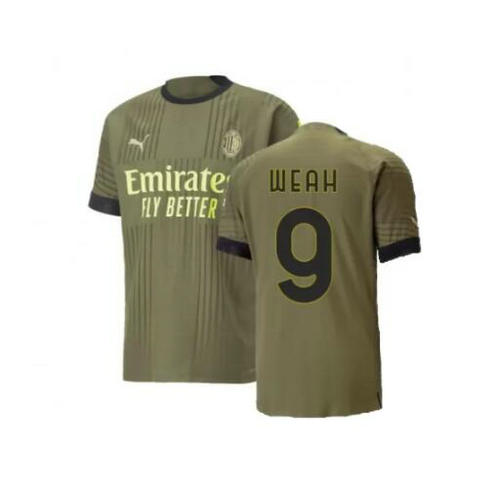 terza maglia weah 9 ac milan 2022-2023 uomo