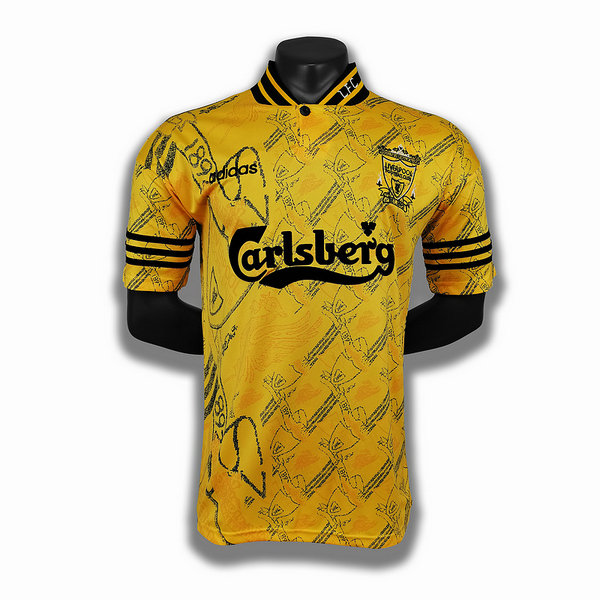 terza player maglia liverpool 1994 1996 giallo uomo