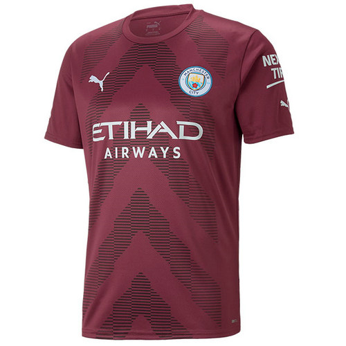 thailandia portiere maglia manchester city rosso 2022-2023 uomo