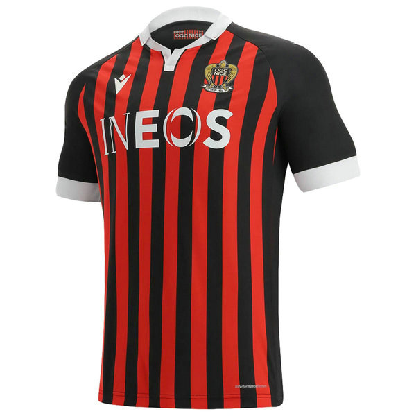 thailandia prima maglia ogc nice 2021 2022 rosso nero uomo