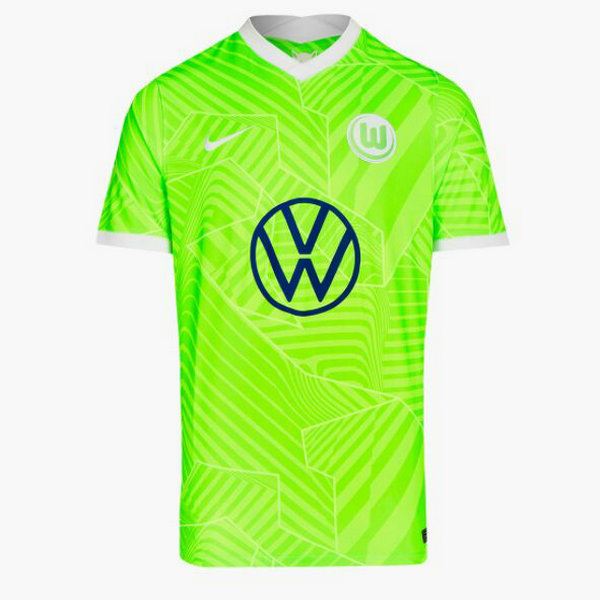 thailandia prima maglia vfl wolfsburg 2021 2022 verde uomo