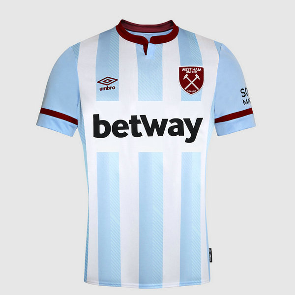 thailandia seconda maglia west ham 2021 2022 blu bianco uomo