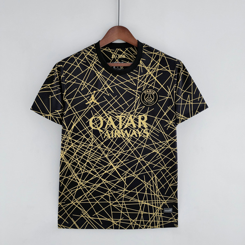 training maglia paris saint germain nero e oro 2022-2023 uomo