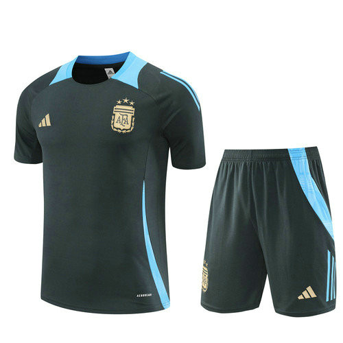 training maglie calcio argentina completo 2024-2025 grigio scuro uomo