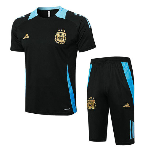 training maglie calcio argentina completo 2024-2025 nero uomo