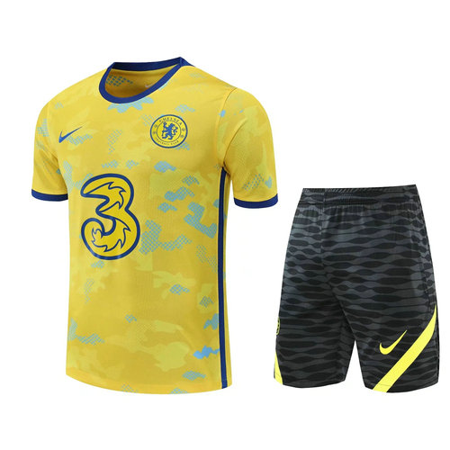 training pantaloncini + maniche corte chelsea giallo 2022-2023 uomo