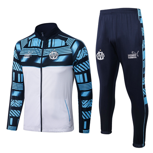 training veste + pantalon olympique marsiglia bianco 2022-2023 uomo