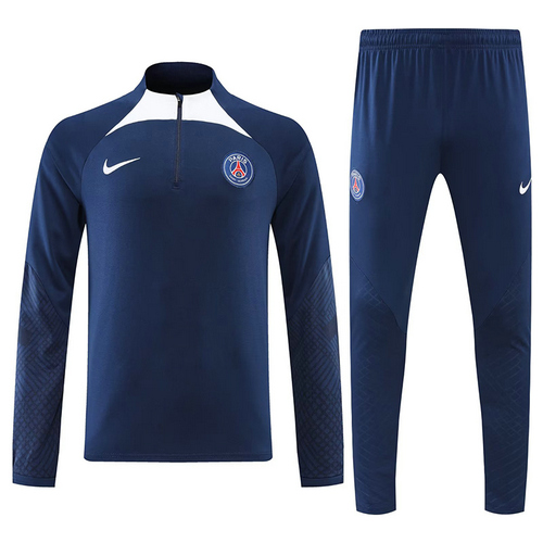 tuta sportiva con mezza cerniera paris saint germain blu reale 2022-2023 uomo