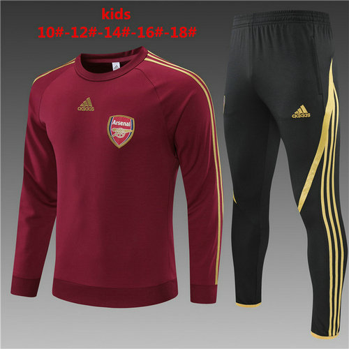 tuta sportiva round neck arsenal 2022-2023 rosso bambino