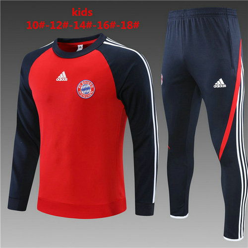 tuta sportiva round neck bayern munich 2022-2023 rosso bambino