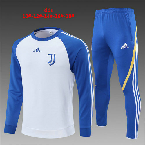 tuta sportiva round neck juve 2022-2023 bianco bambino