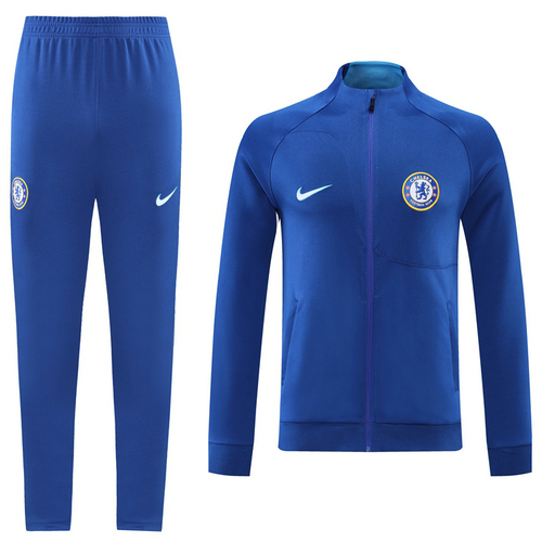 tuta sportiva scollo alto con zip intera chelsea blu 2022-2023 uomo