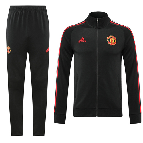 tuta sportiva scollo alto con zip intera manchester united nero 2022-2023 uomo