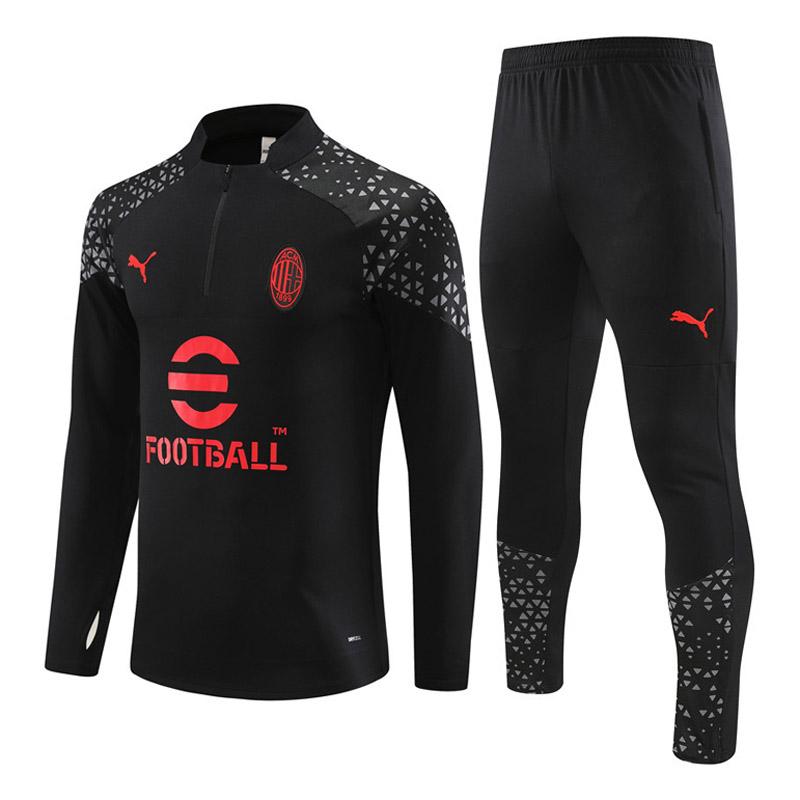 tute calcio 20231103 a poco prezzo ac milan 2023-2024 nero uomo