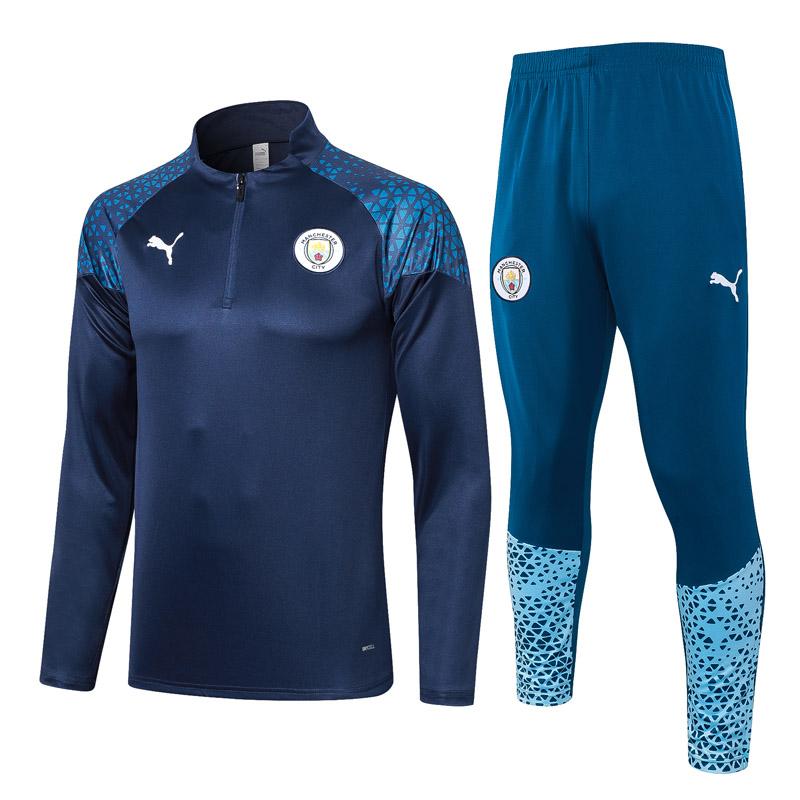 tute calcio 20231144 a poco prezzo manchester city 2023-2024 blu uomo