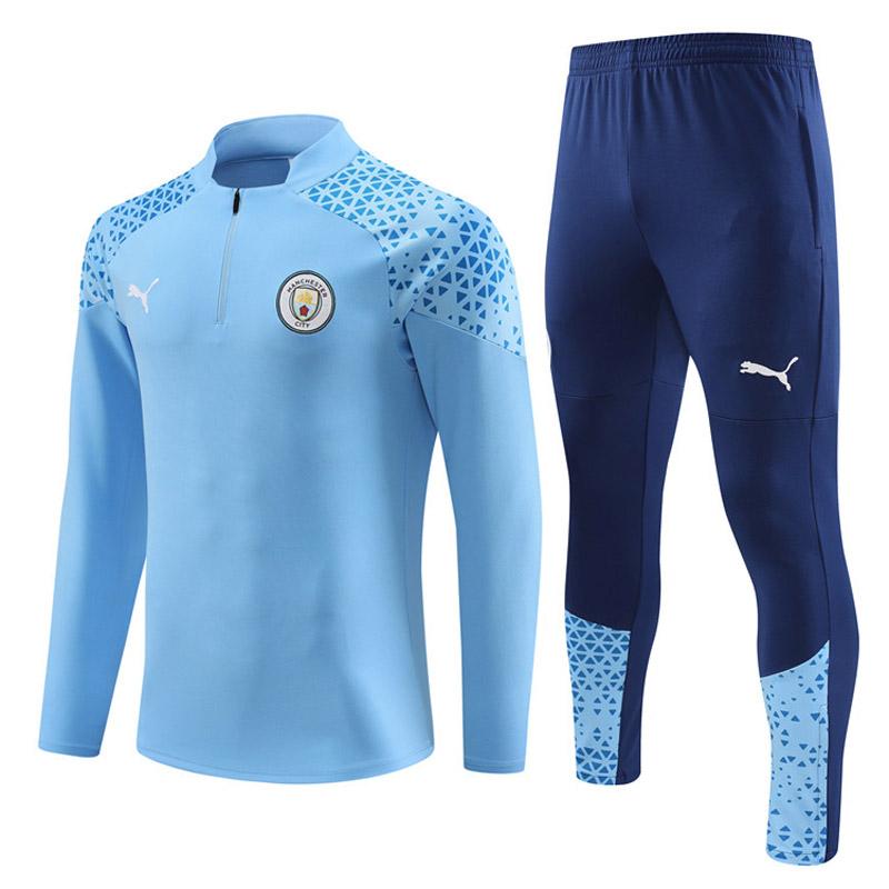 tute calcio 20231145 a poco prezzo manchester city 2023-2024 blu uomo