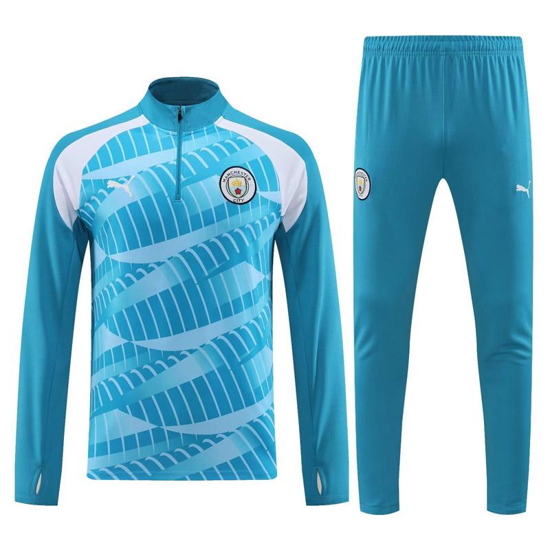 tute calcio 20231147 a poco prezzo manchester city 2023-2024 blu uomo