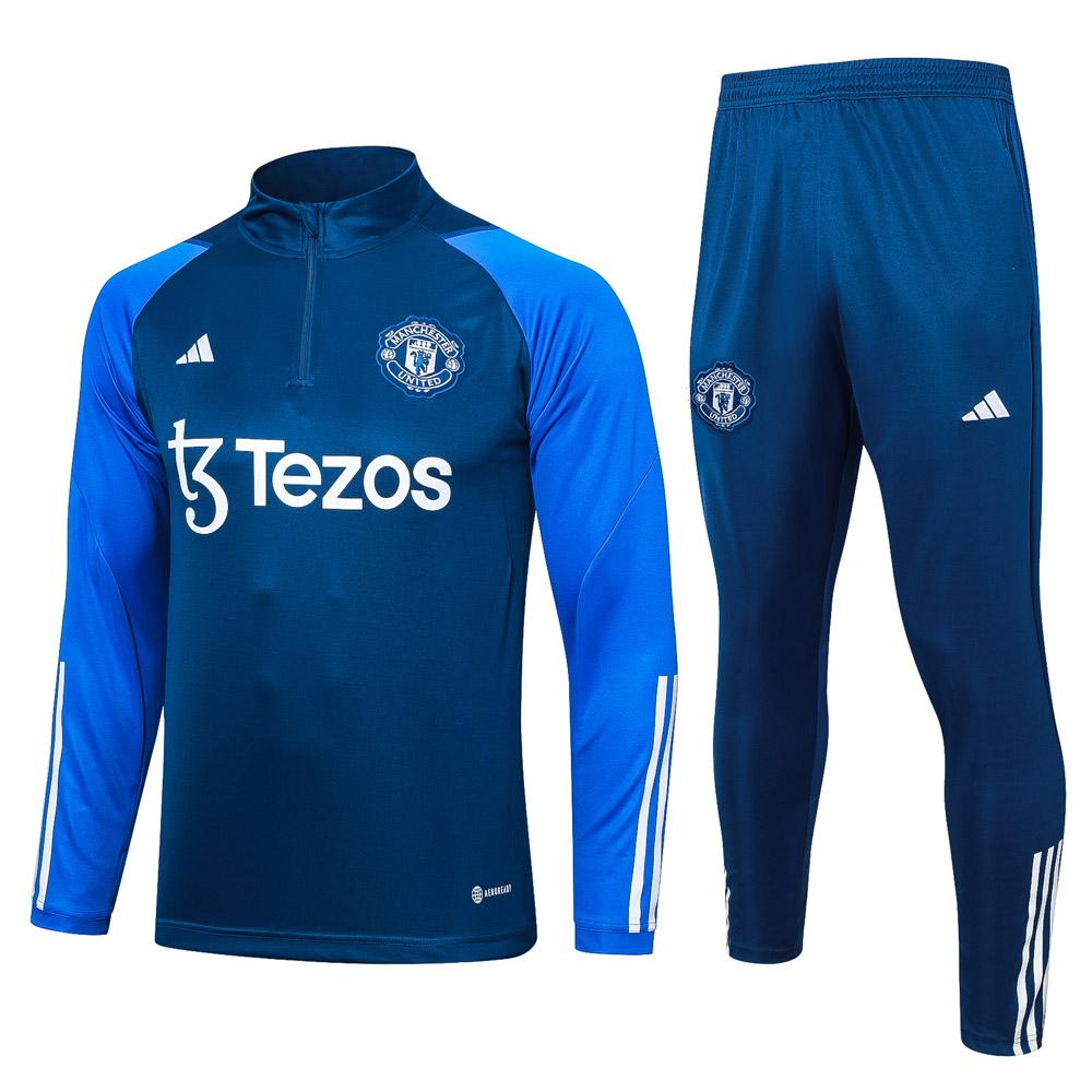 tute calcio 20231157 a poco prezzo manchester united 2023-2024 blu uomo