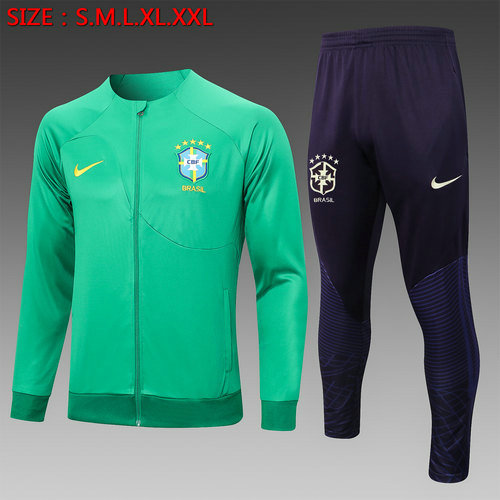 verde giacca sportiva con zip brasile 2023-2024 uomo