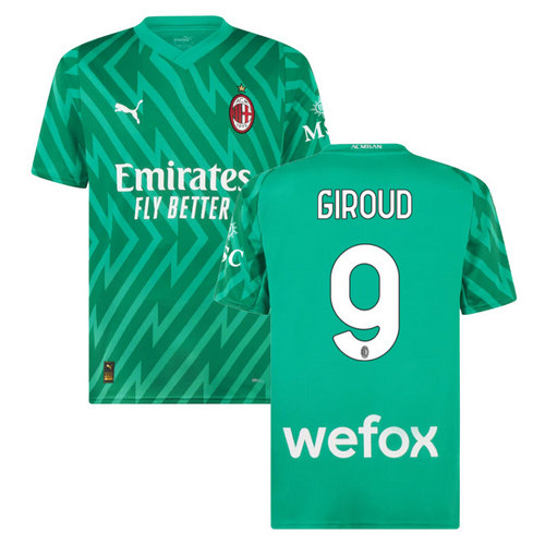 verde maglia giroud 9 ac milan portiere 2023-2024 uomo